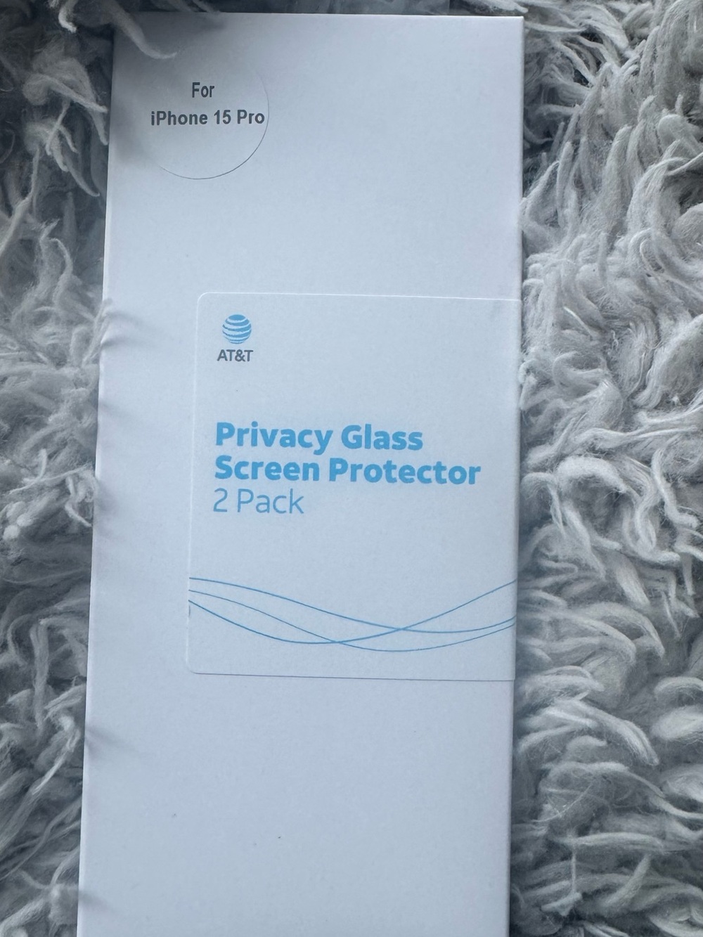 Privacy Glass Screen Protector for iPhone 15 Pro - White (2 Pack)